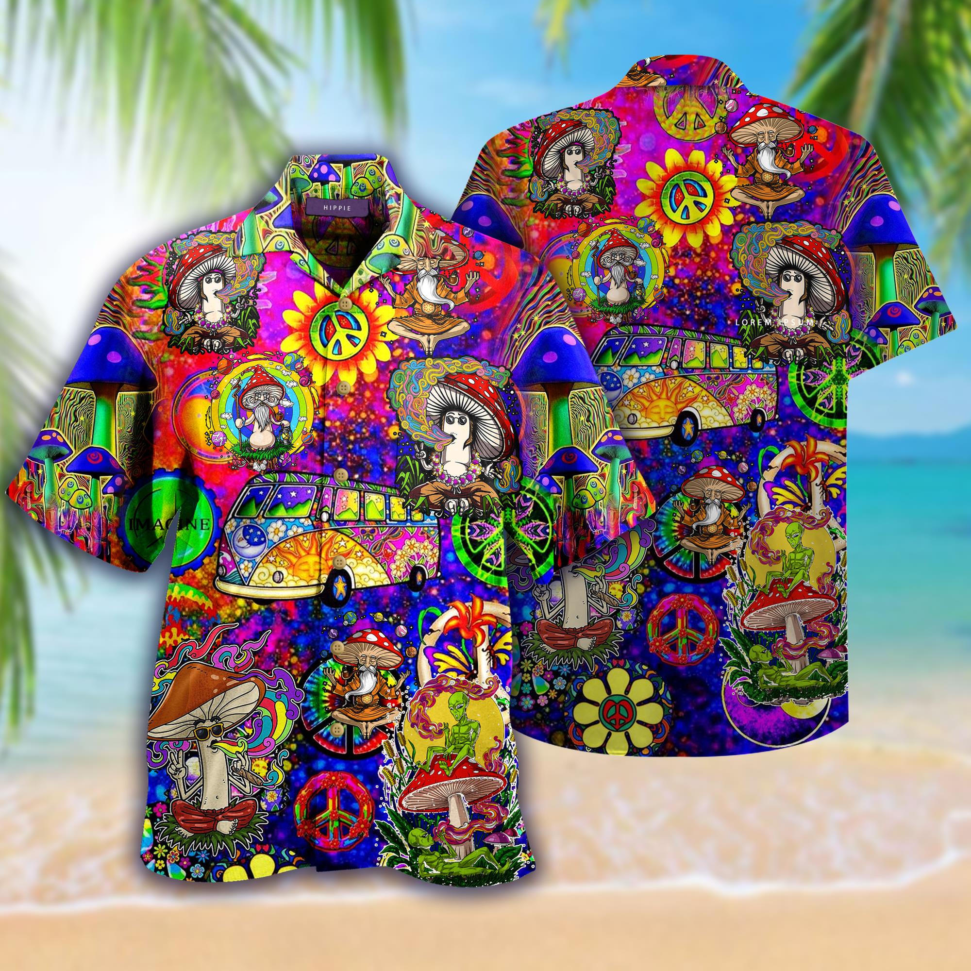 Dont Worry Be Hippie Hawaiian Shirt Pre12015