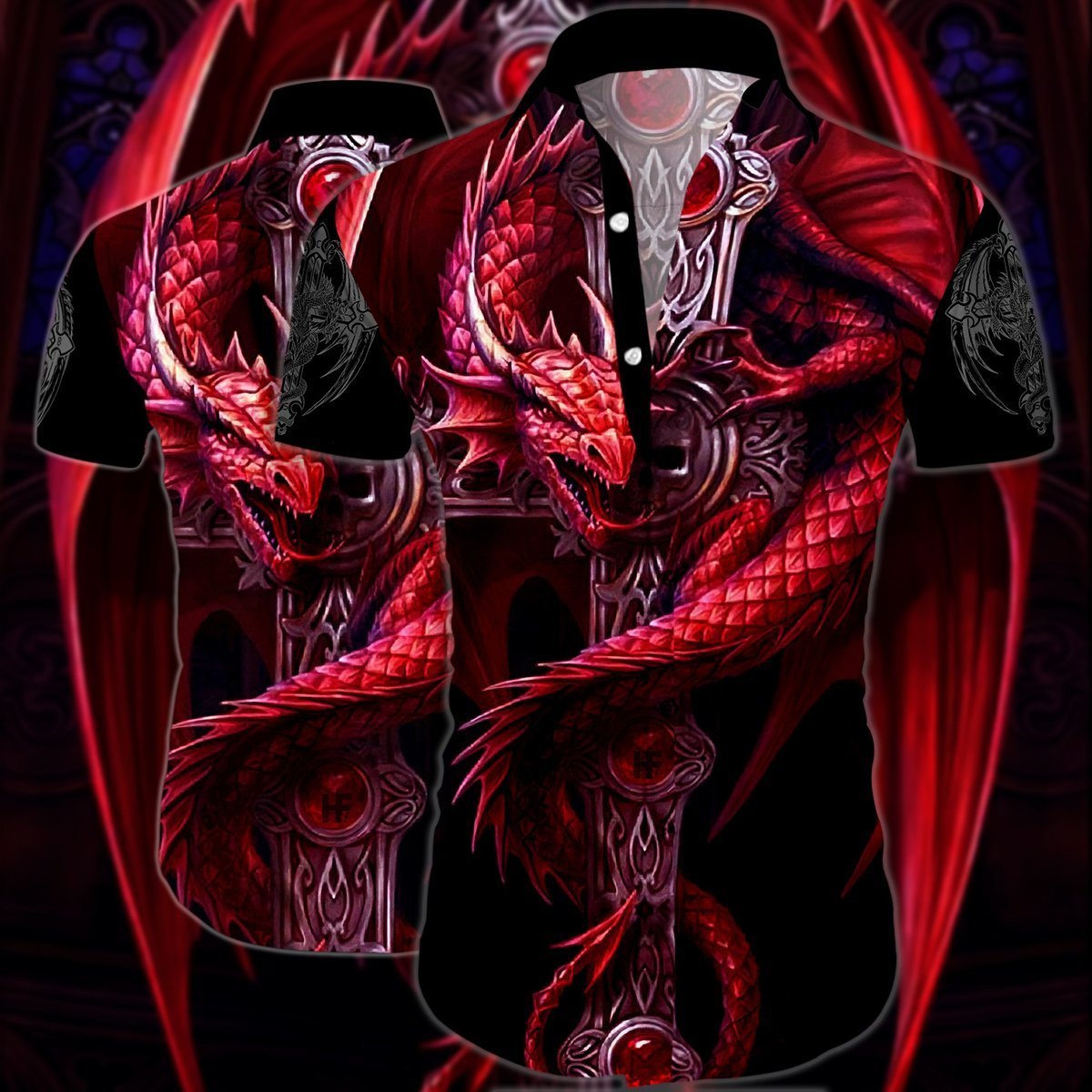 Dragon Tattoos Magenta Hawaiian Shirt Pre13303 Dragon Tattoos Magenta Hawaiian Shirt Pre13303