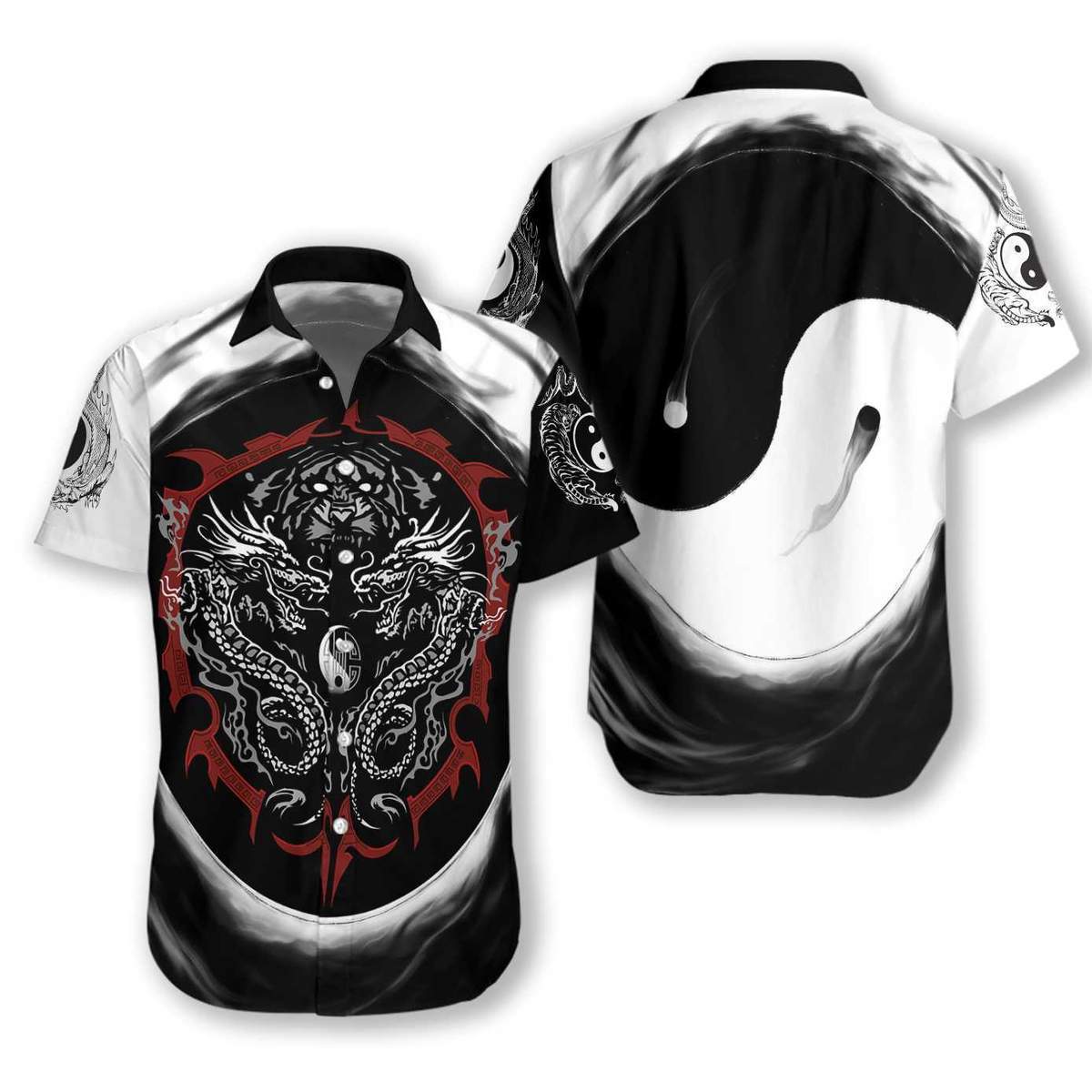 Dragon Tiger Yin Yang Art Hawaiian Shirt Pre13300 1 » Cool Gifts for You - Mfamilygift Dragon Tiger Yin Yang Art Hawaiian Shirt Pre13300 1