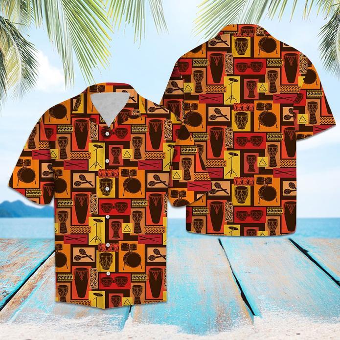 Drums Percussion Hawaiian Shirt Pre10495 Drums Percussion Hawaiian Shirt Pre10495