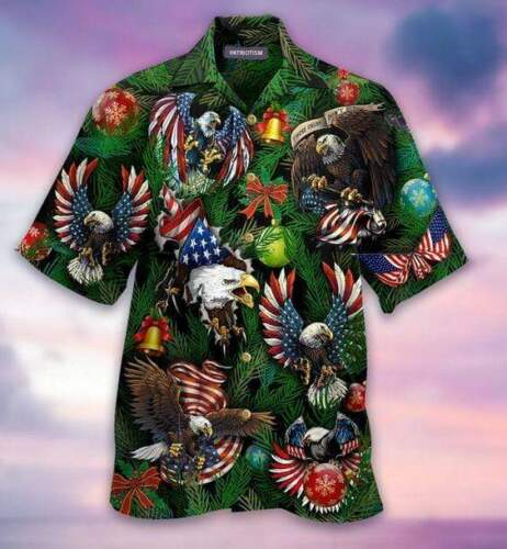 Eagles Patriotism Xmas Hawaiian Shirt Pre13177