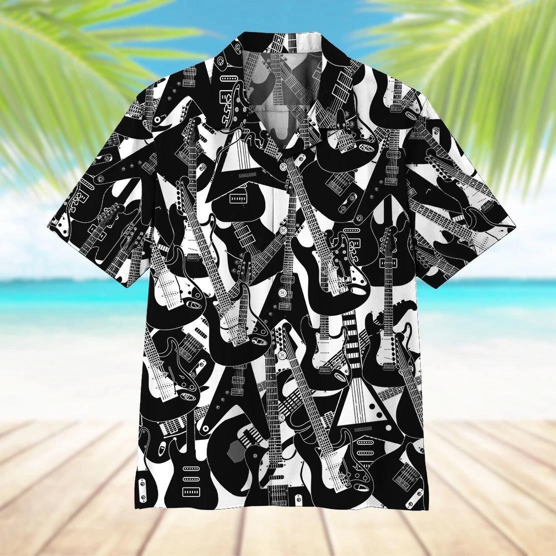 Electric Guitar Hawaiian Shirt Pre11412