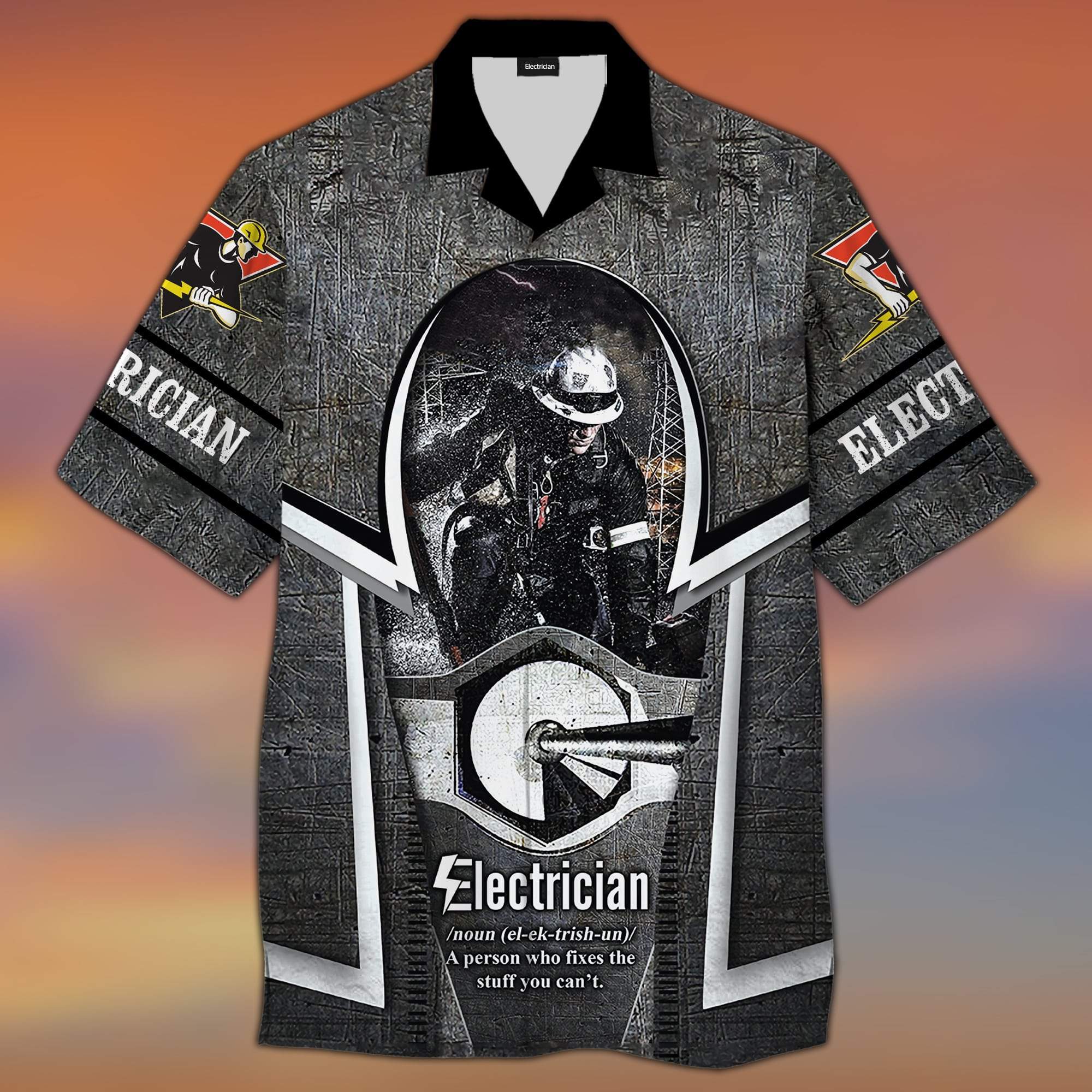 Electrician Hawaiian Shirt Pre11254 Electrician Hawaiian Shirt Pre11254