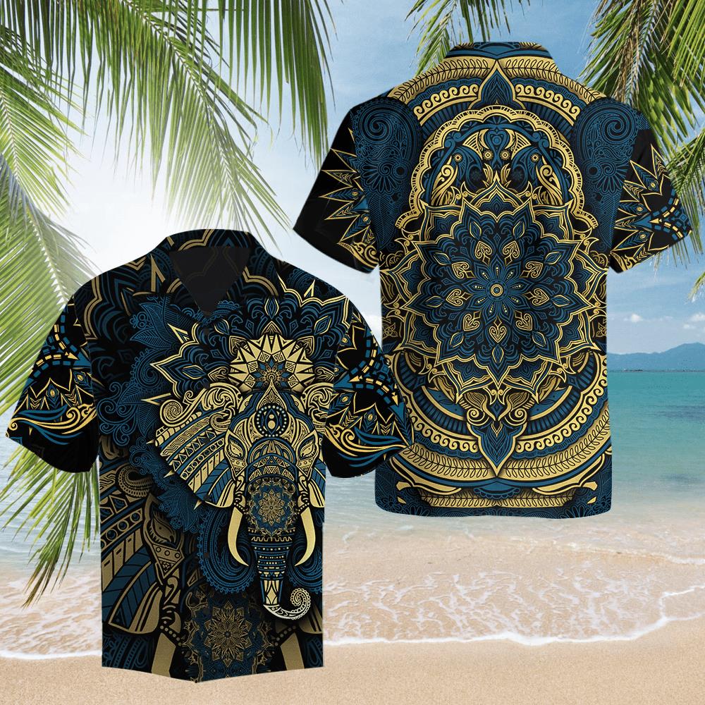 Elephant Royal Mandala Hawaiian Shirt Pre11626
