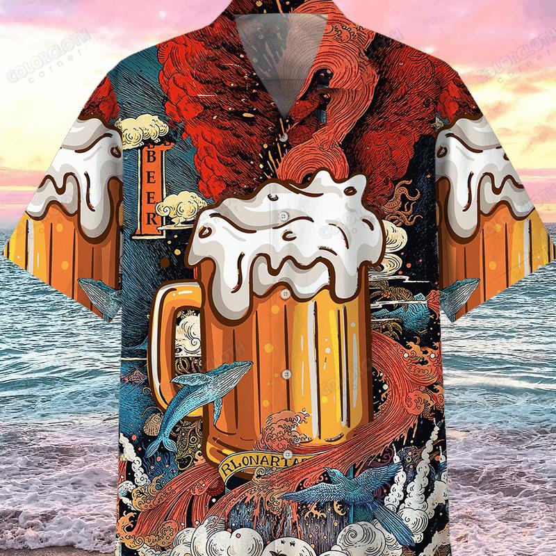 Enjoy A Japanese-Style Beer Hawaiian Shirt Pre11305 Enjoy A Japanese-Style Beer Hawaiian Shirt Pre11305