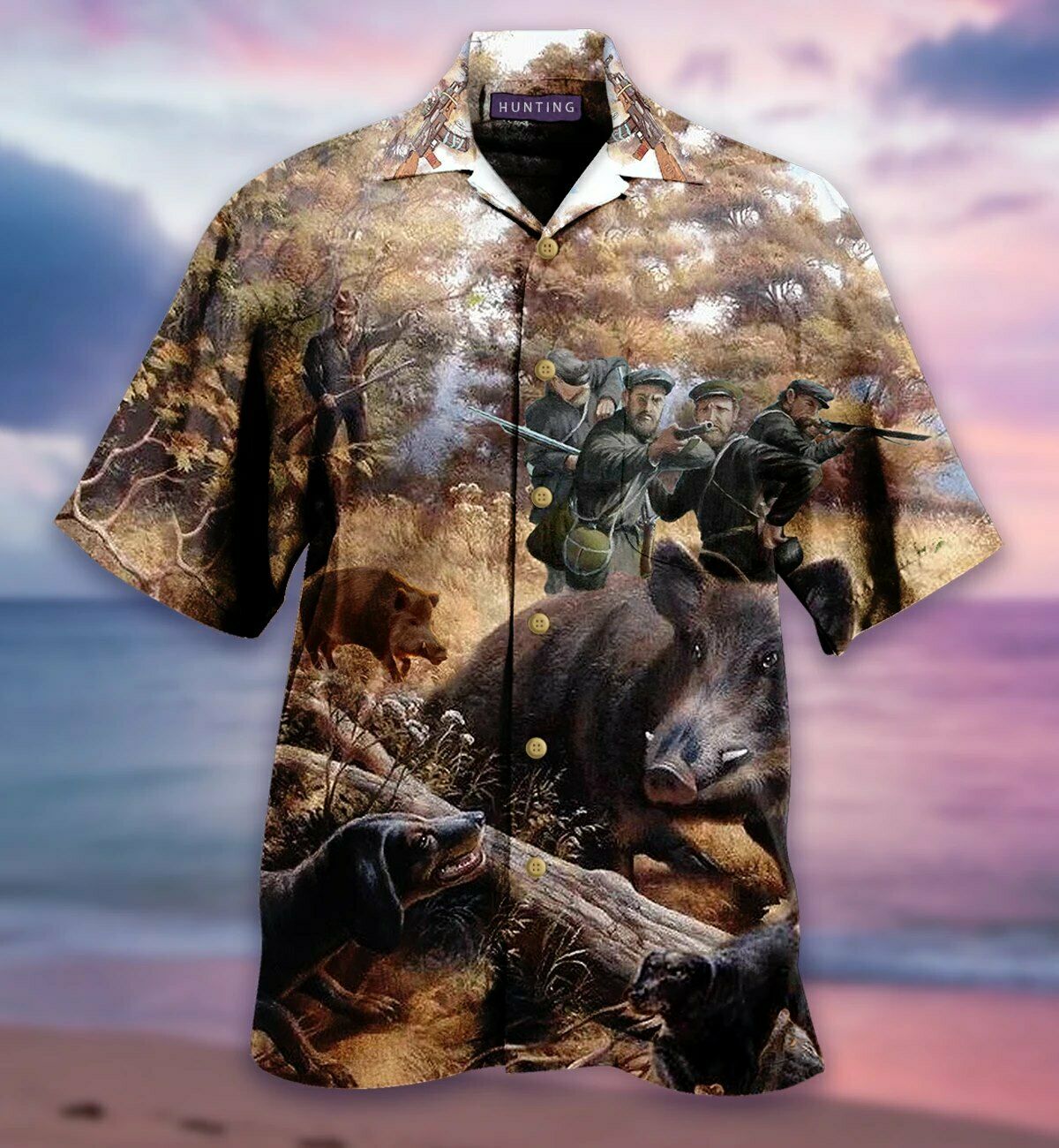 Fantasy Hunting Boar Hawaiian Shirt Pre13178 Fantasy Hunting Boar Hawaiian Shirt Pre13178