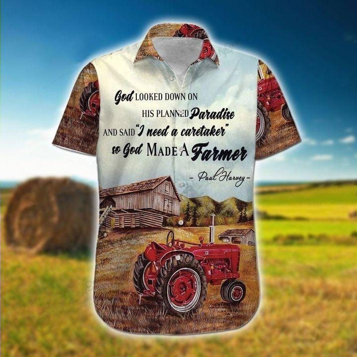Farmer God And Truck Hawaiian Shirt Pre11390