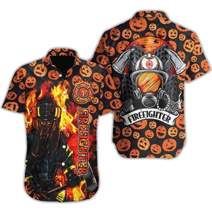 Firefighter Hawaiian Shirt Pre13157 Firefighter Hawaiian Shirt Pre13157