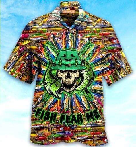 Fishing Skull Fish Fear Me Hawaiian Shirt Pre13221 Fishing Skull Fish Fear Me Hawaiian Shirt Pre13221