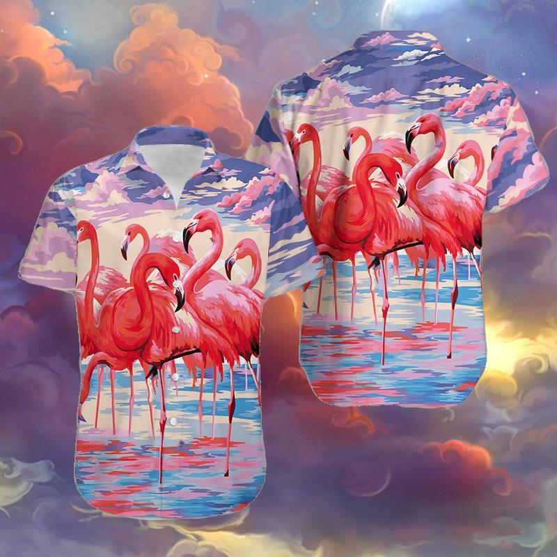 Flamingo Colorful Clouds Hawaiian Shirt Pre10178 Flamingo Colorful Clouds Hawaiian Shirt Pre10178