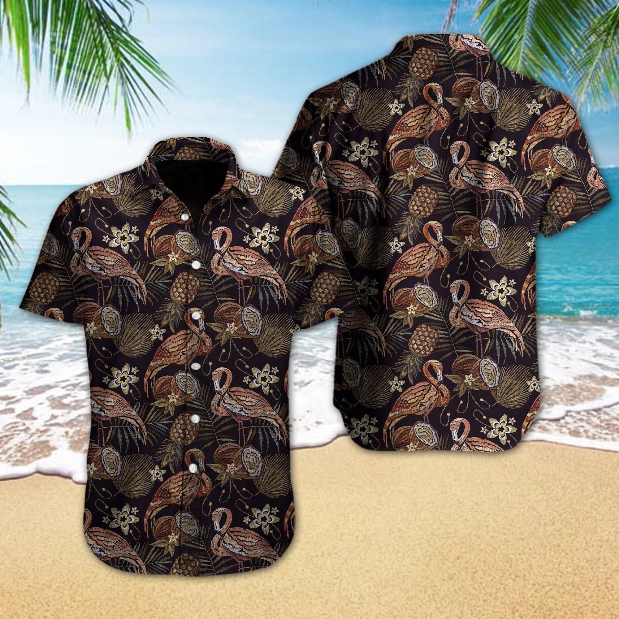 Flamingo Pineapple Vintage For Men For Women Hw1250 Hawaiian Shirt Pre13091