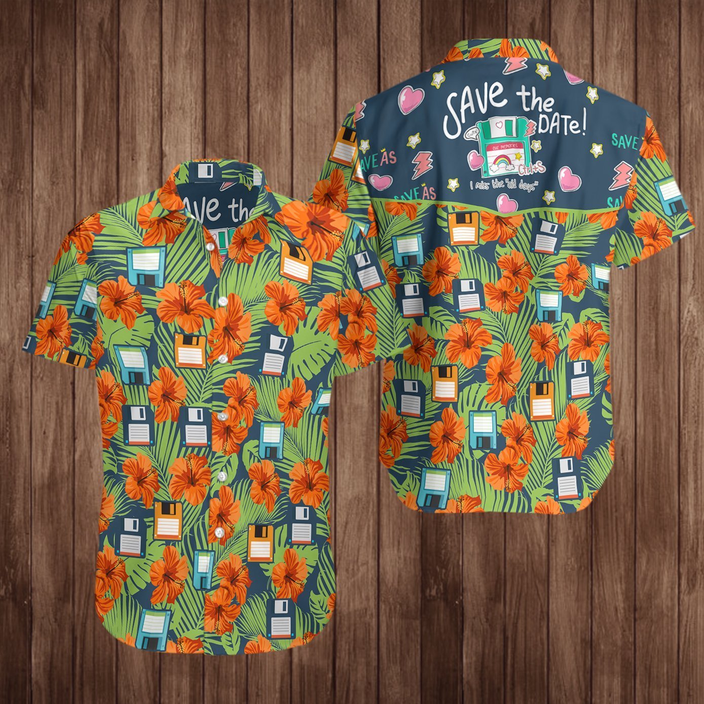 Floppy Disk Hawaiian Shirt Pre13097