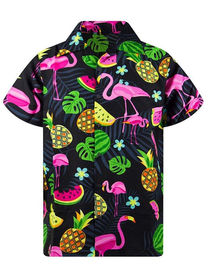 Floral Flamingo Hawaiian Shirt Pre10857