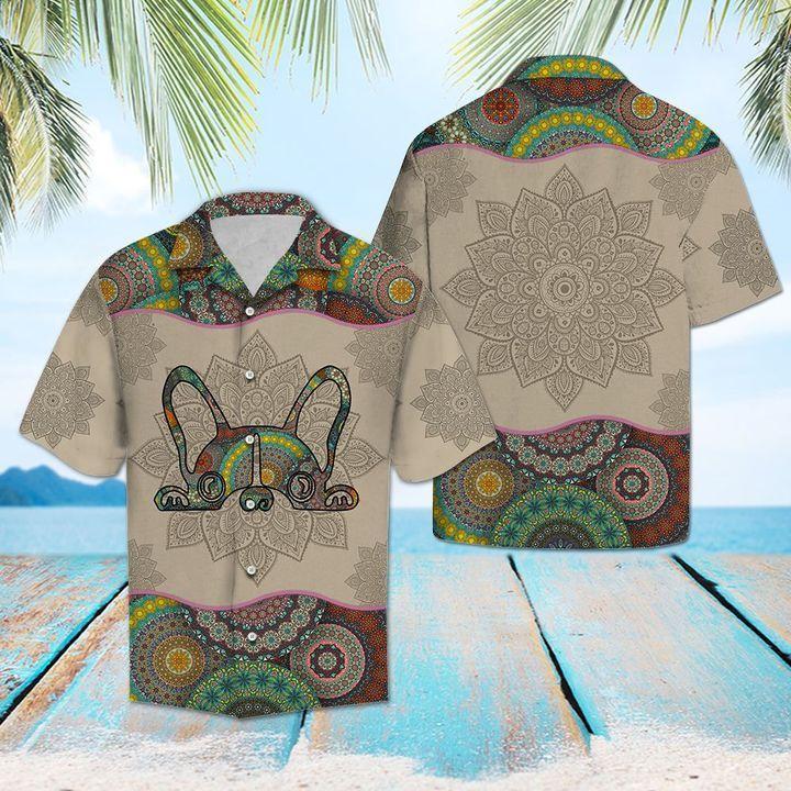 French Bulldog Mandala Hawaiian Shirt Pre13079