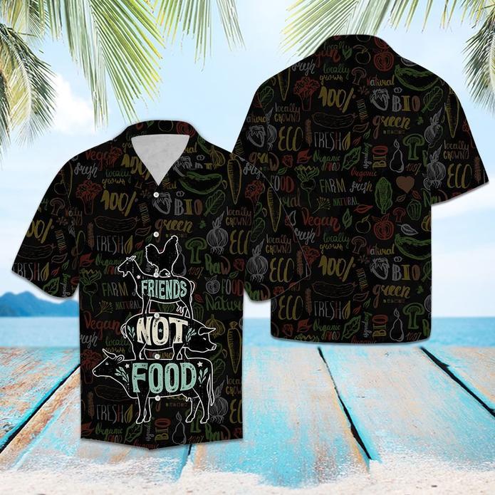 Friends Not Food Vegan Hawaiian Shirt Pre10590 Friends Not Food Vegan Hawaiian Shirt Pre10590