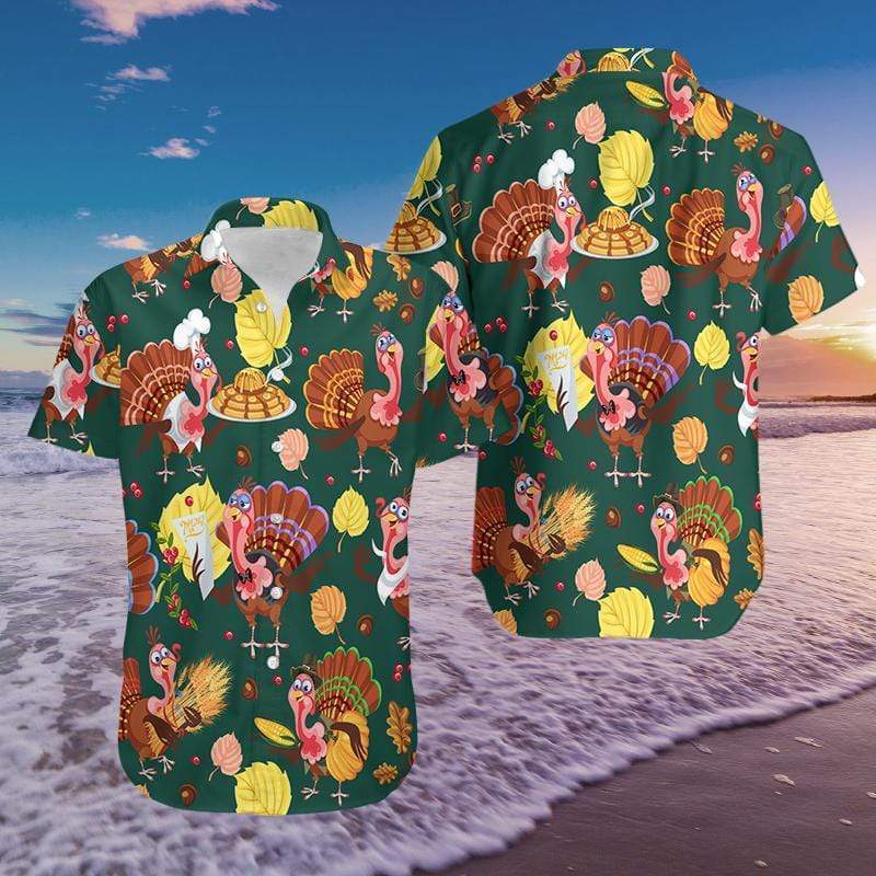 Funny Chef Turkeys Thanksgiving Hawaiian Shirt Pre13114 Funny Chef Turkeys Thanksgiving Hawaiian Shirt Pre13114