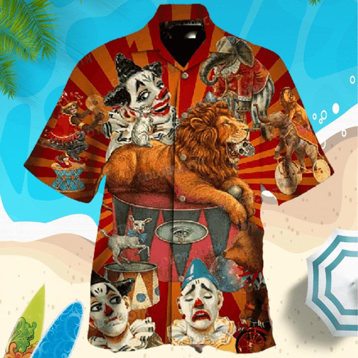 Funny Circus With Clown Hawaiian Shirt Pre13105 Funny Circus With Clown Hawaiian Shirt Pre13105