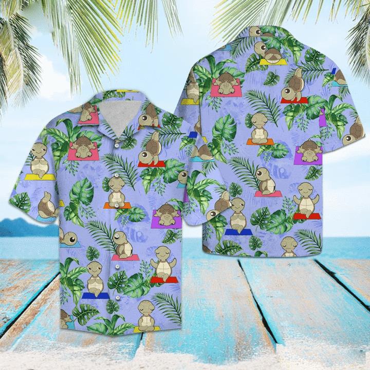 Funny Turtle Yoga Practice Hawaiian Shirt Pre13145