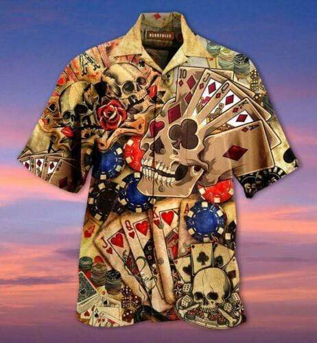 Gabling Poker Fire Skull Hawaiian Shirt Pre13141 Gabling Poker Fire Skull Hawaiian Shirt Pre13141