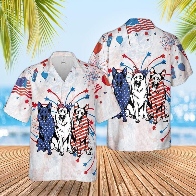 German Shepherd Hawaiian Shirt Pre10828