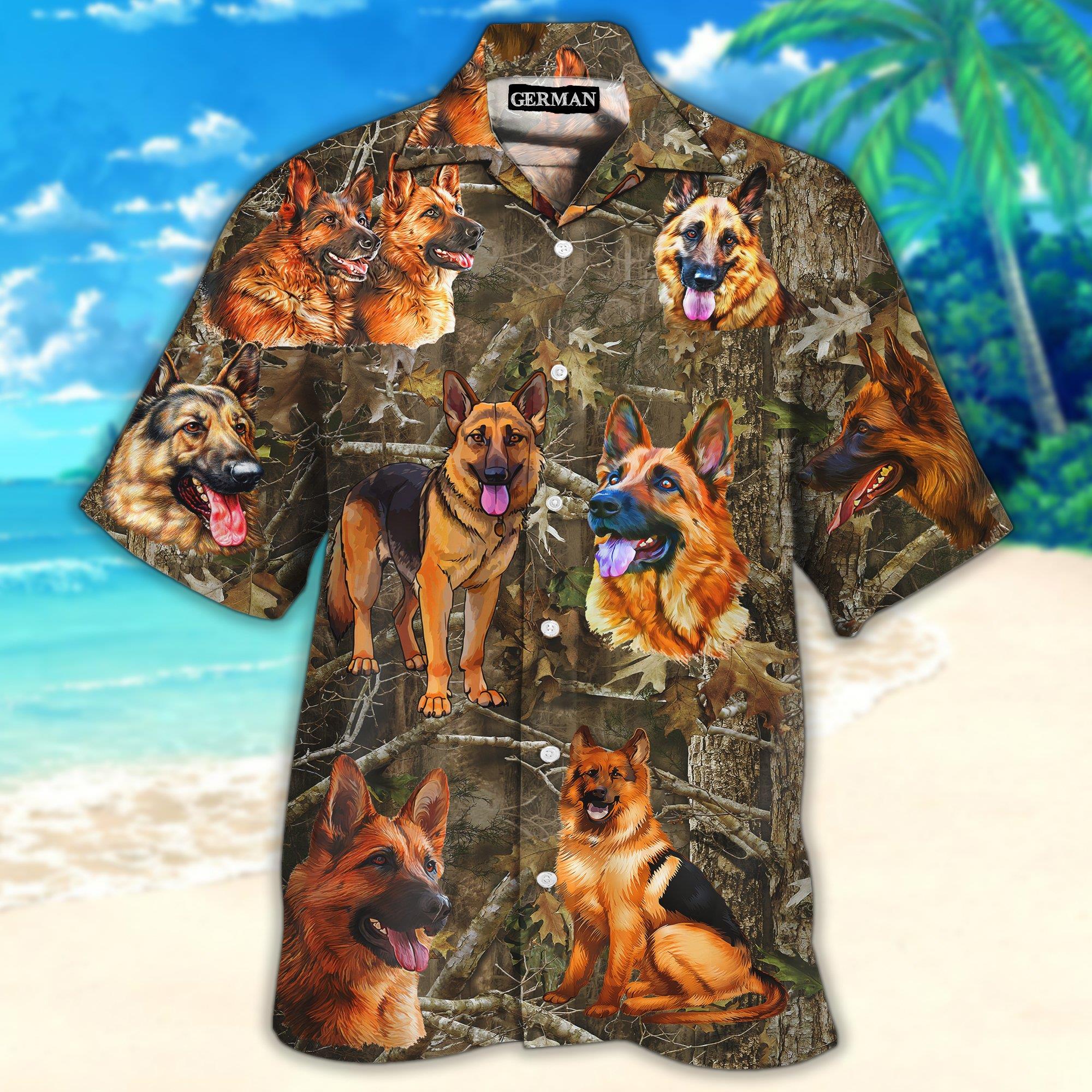 German Shepherd Hawaiian Shirt Pre11355 German Shepherd Hawaiian Shirt Pre11355