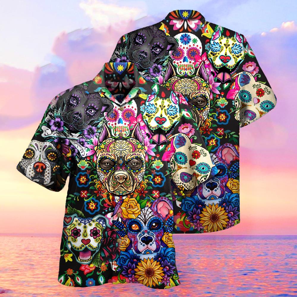 Gift For Dog Lover Dia De Muertos Dogs Hawaiian Shirt Pre13112