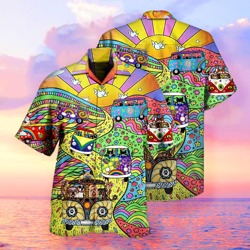 Gift For Pet Lover Trippie Hippie Cat Dog Hawaiian Shirt Pre13111