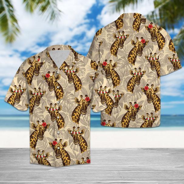 Giraffe Tropical Mood Hawaiian Shirt Pre10543