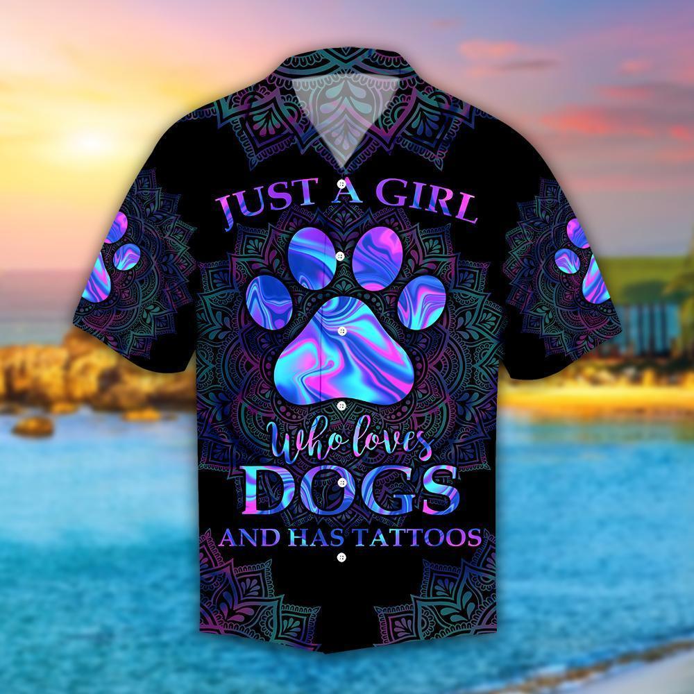 Girl Loves Dogs Hawaiian Shirt Pre13120 Girl Loves Dogs Hawaiian Shirt Pre13120