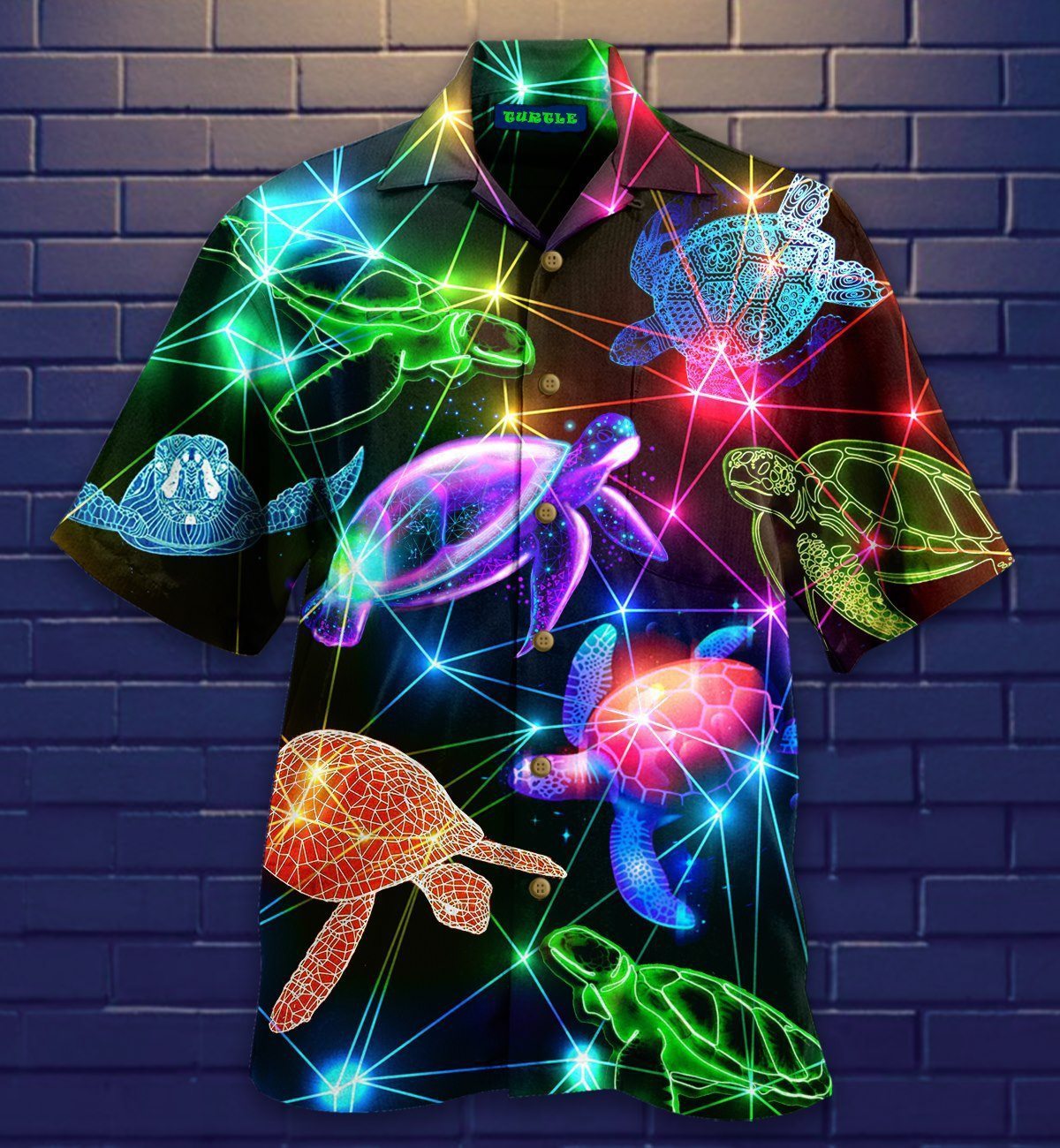 Glowing Turtle Hawaiian Shirt Pre13126 Glowing Turtle Hawaiian Shirt Pre13126
