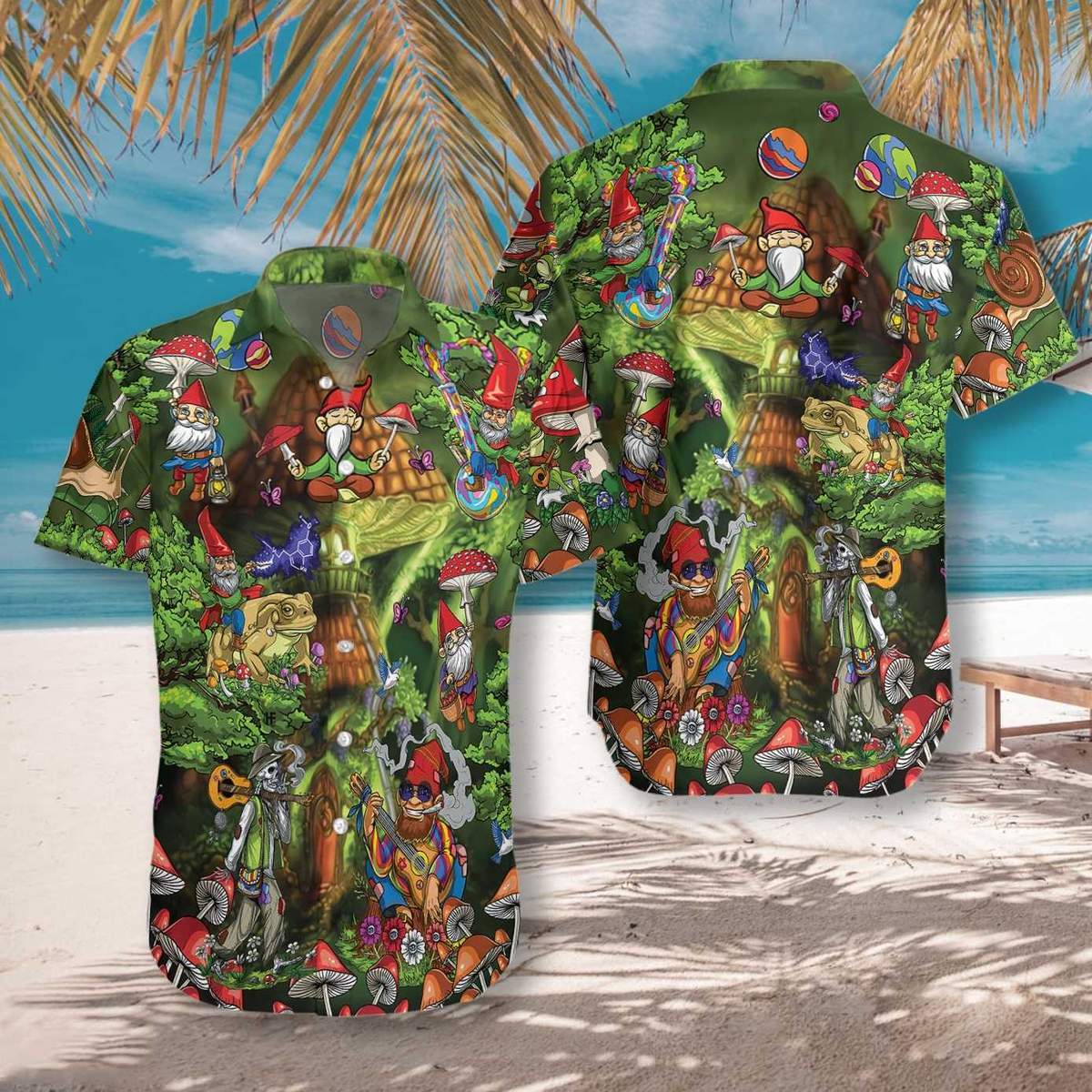 Gnome Hippie Hawaiian Shirt Pre11030 Gnome Hippie Hawaiian Shirt Pre11030