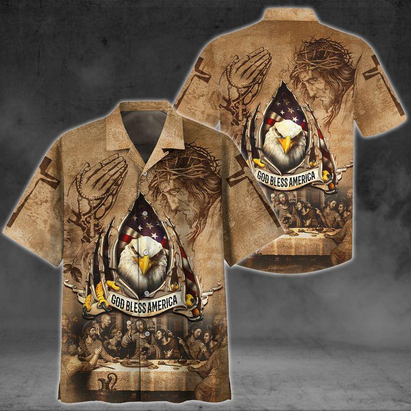 God Bless America Hawaiian Shirt Pre13115