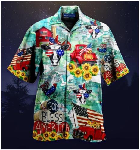 God Bless American Farmer Hawaiian Shirt Pre13116
