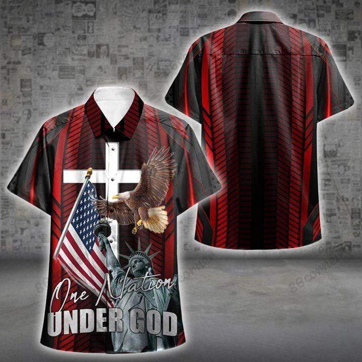 God Bless And Eagle Under God Hawaiian Shirt Pre13016