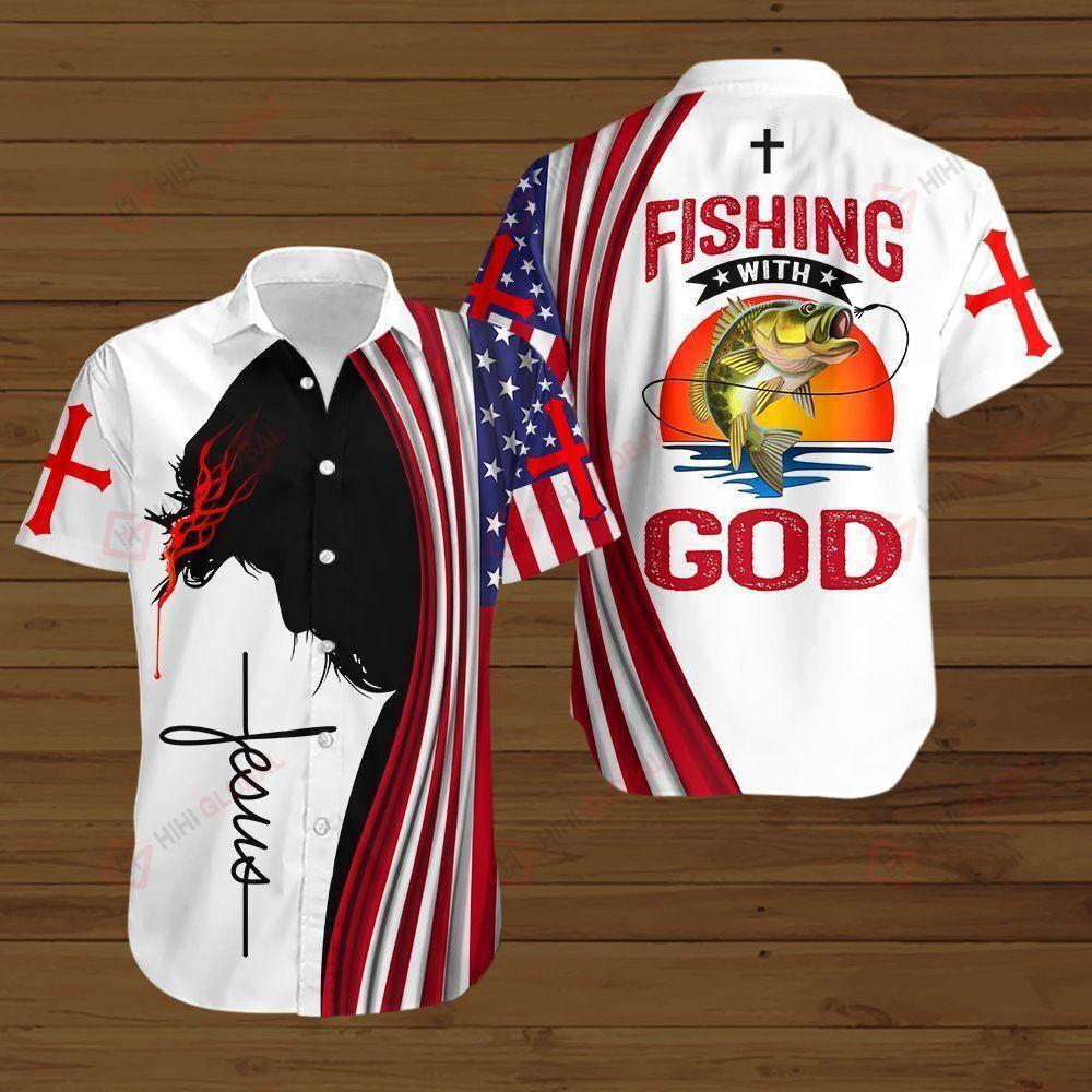 God Fishing Hawaiian Shirt Pre13057