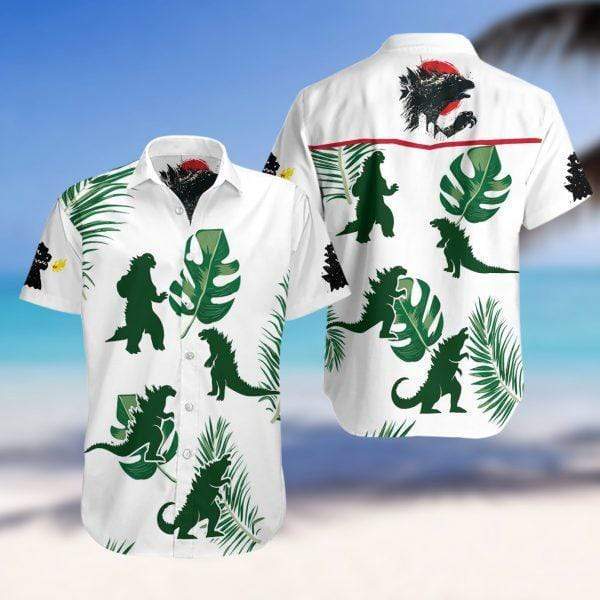 Godzilla King Tropical Hawaiian Shirt Pre13067