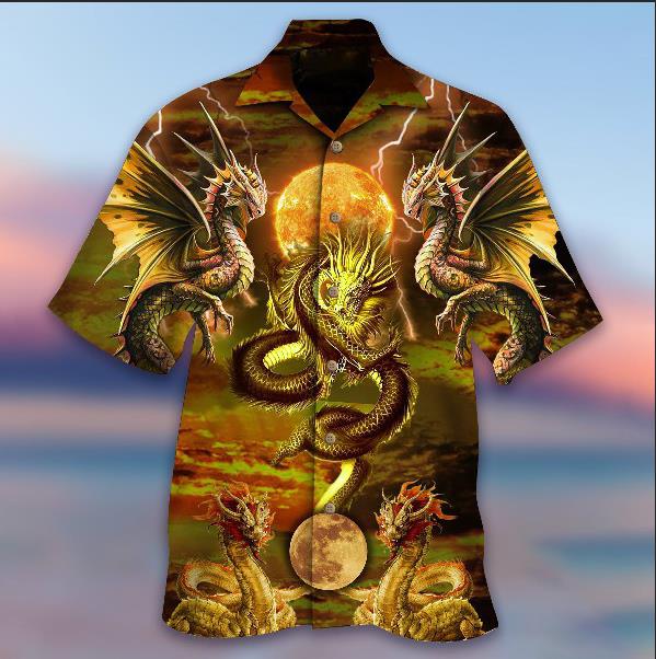 Golden Dragon Hawaiian Shirt Pre13030 Golden Dragon Hawaiian Shirt Pre13030