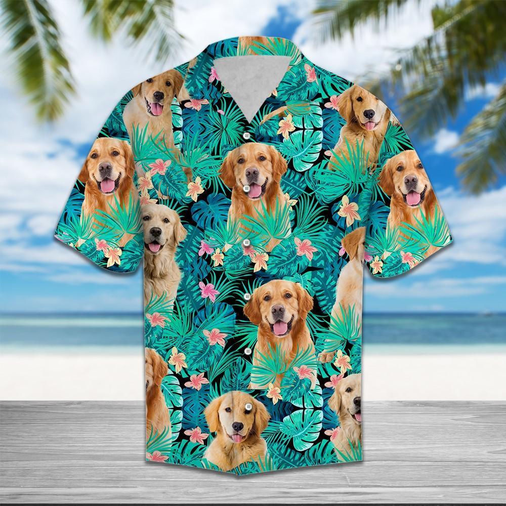 Golden Retriever Tropical Hawaiian Shirt Pre13004