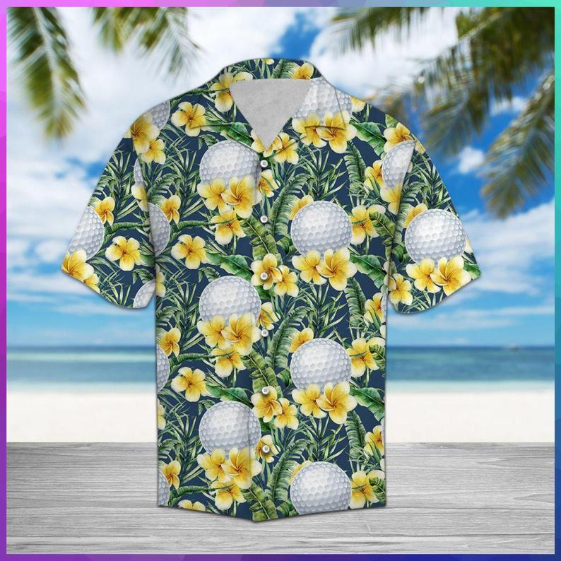 Golf Frangipani Hawaiian Shirt Pre10943