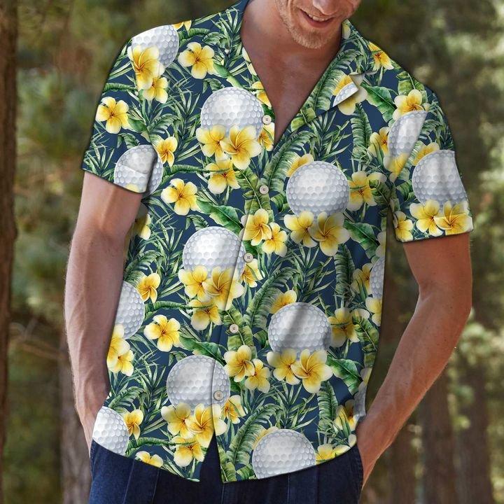Golf Frangipani Hawaiian Shirt Pre12998