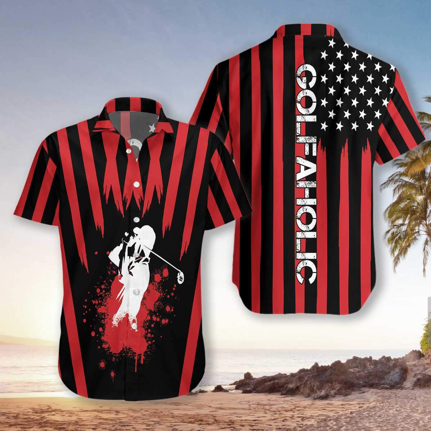 Golfaholic Unisex Hawaiian Shirt Pre13059 Golfaholic Unisex Hawaiian Shirt Pre13059