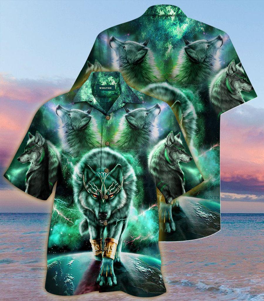 Green King Wolf Hawaiian Shirt Pre13014 Green King Wolf Hawaiian Shirt Pre13014