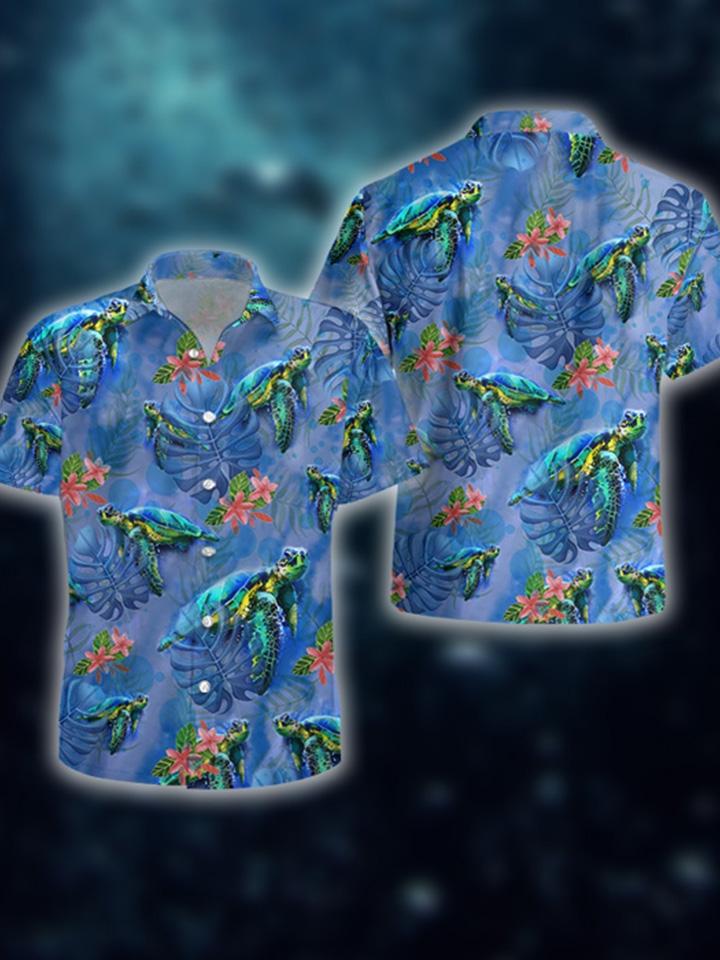 Green Turtle Hawaiian Shirt Pre10616
