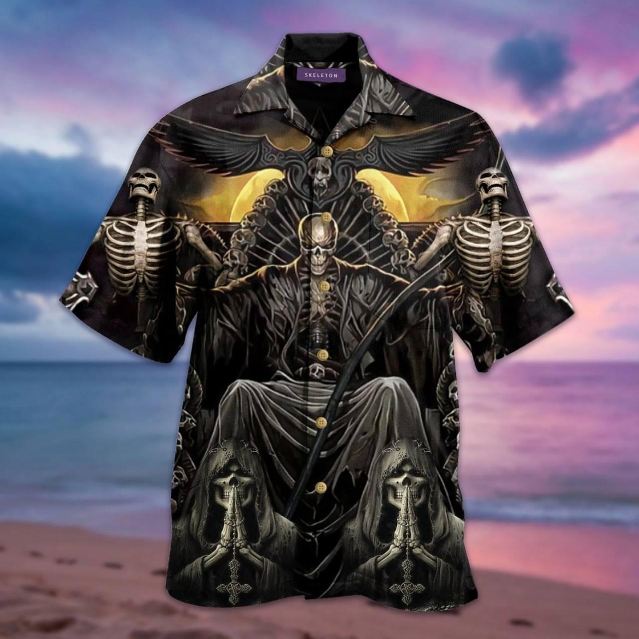 Grim Reaper Dark Skull Hawaiian Shirt Pre13041 Grim Reaper Dark Skull Hawaiian Shirt Pre13041