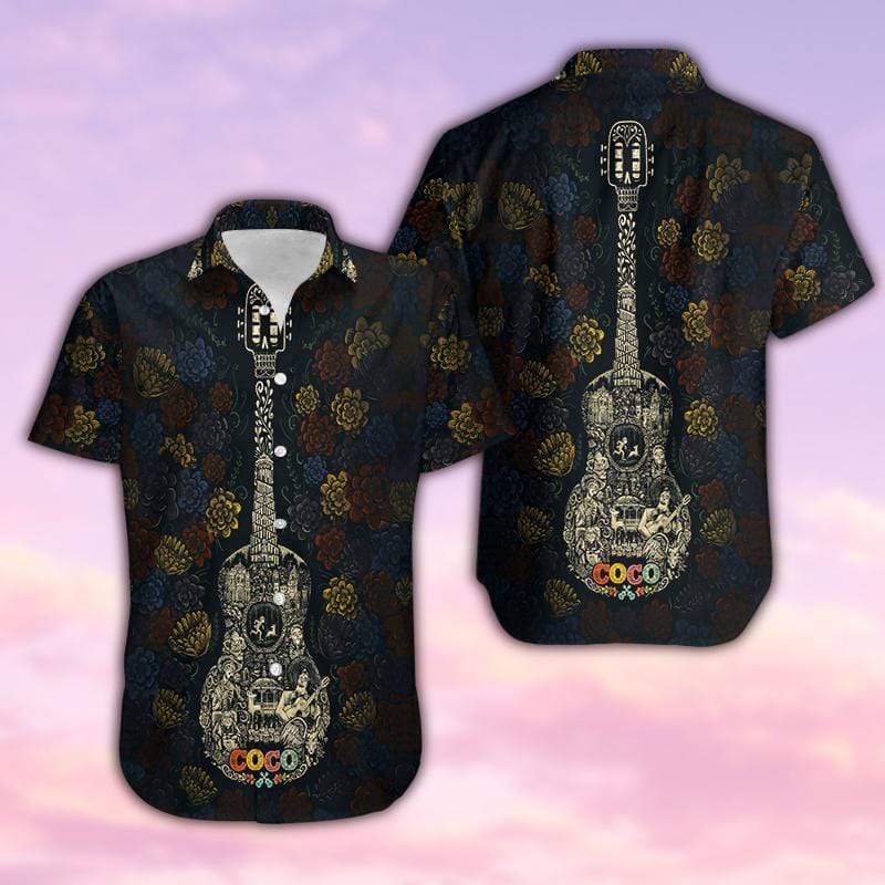 Guitar Coco Art Hawaiian Shirt Pre13044