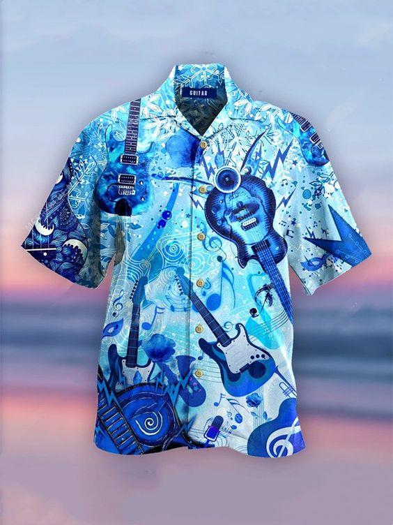 Guitar Hawaiian Shirt Pre11524 Guitar Hawaiian Shirt Pre11524