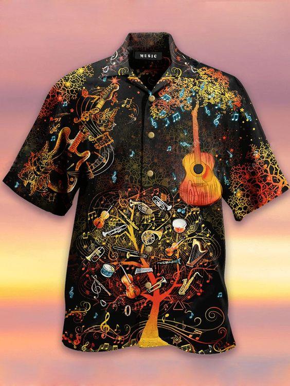 Guitar Hawaiian Shirt Pre11530