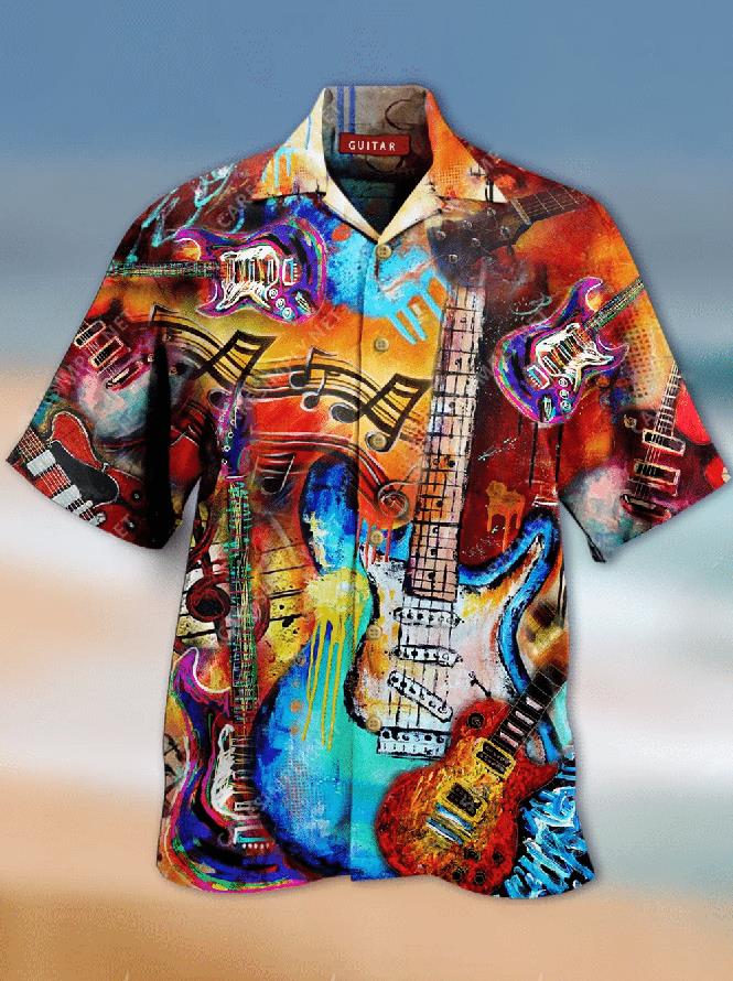 Guitar Hawaiian Shirt Pre13048 Guitar Hawaiian Shirt Pre13048