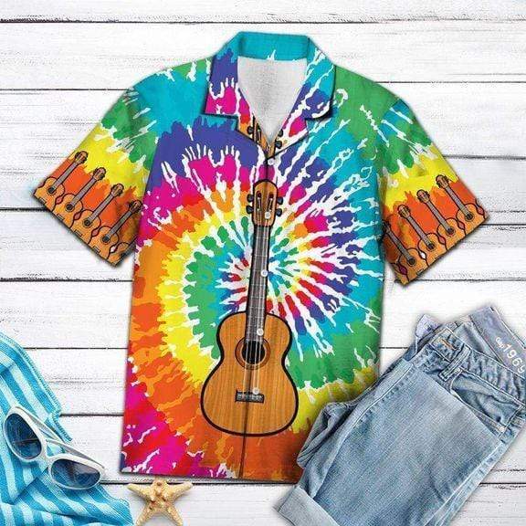 Guitar Hippie Hawaiian Shirt Pre13043 1 » Cool Gifts for You - Mfamilygift Guitar Hippie Hawaiian Shirt Pre13043 1