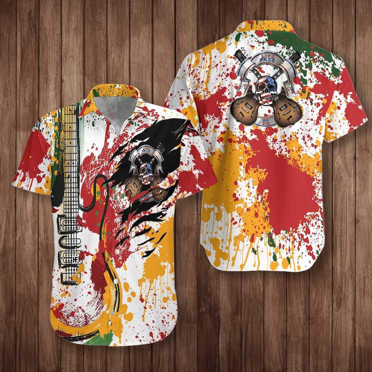 Guitar Live Free Or Die Hawaiian Shirt Pre13075 1 » Cool Gifts for You - Mfamilygift Guitar Live Free Or Die Hawaiian Shirt Pre13075 1